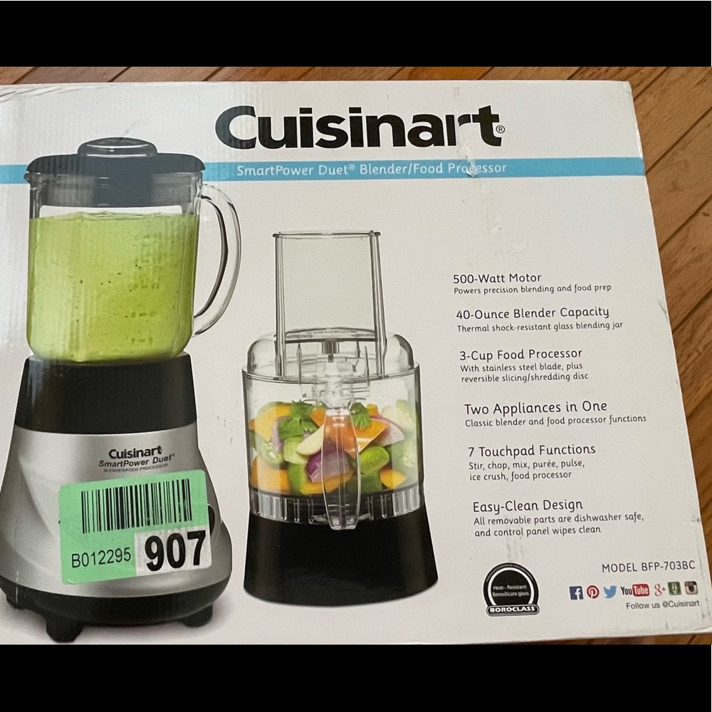 Never Used- Box unopened! Cuisinart SmartPower Duet Blender/ Food Processor